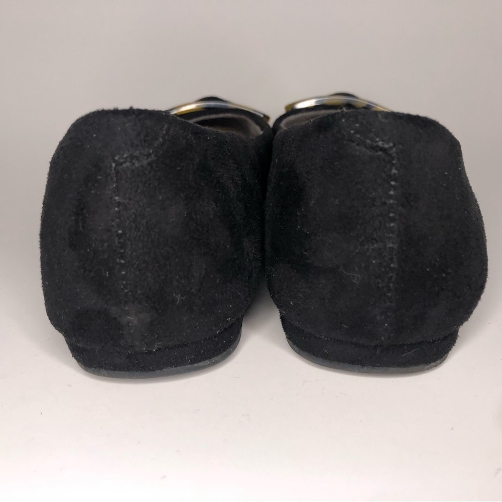 Kelly & Katie Black Suede Ballet Flat with Tortoise Buckle Size 6M - Picture 8 of 11